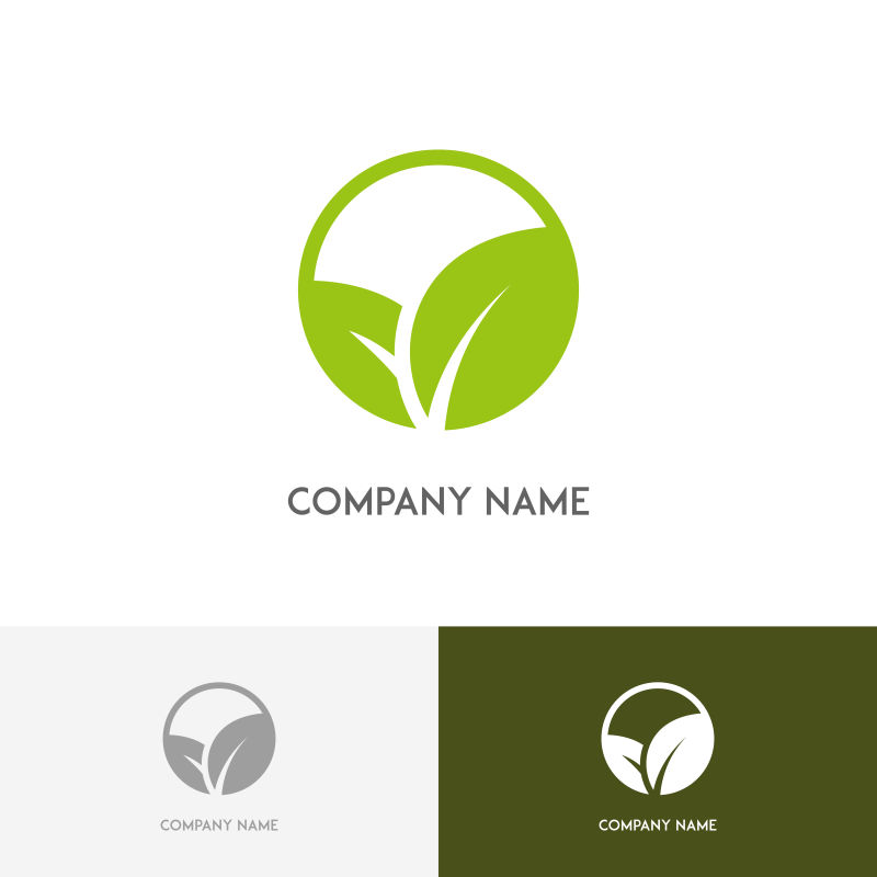 创意的绿色工业标志矢量设计