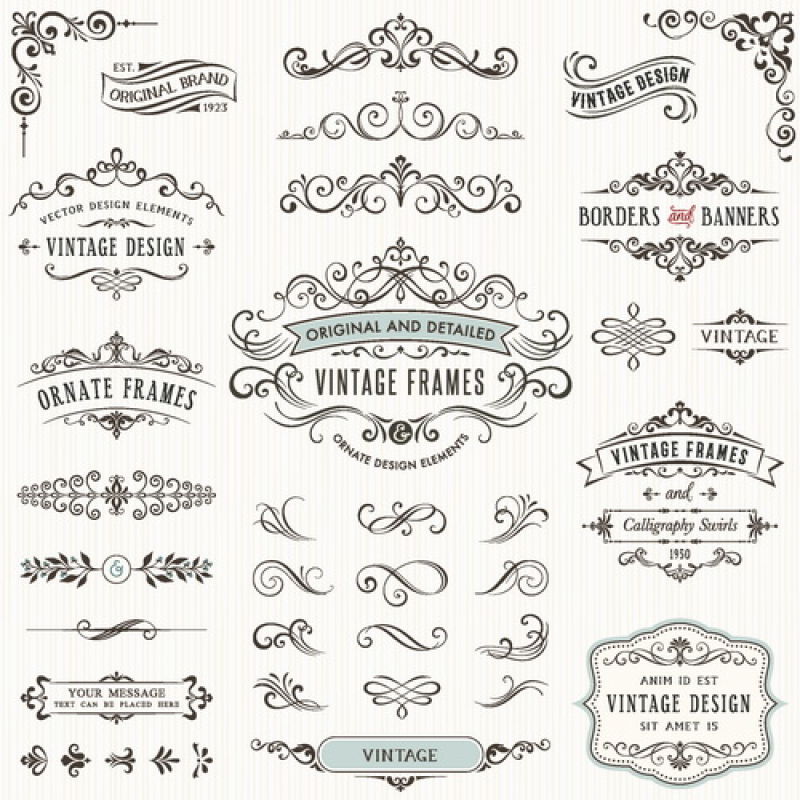 矢量的创意复古装饰