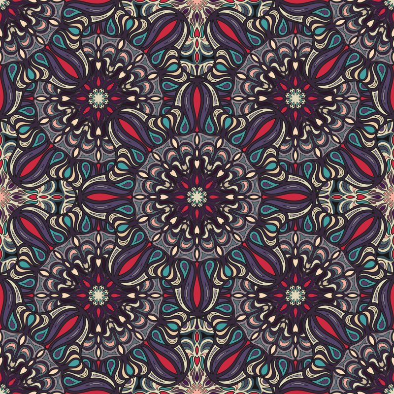 抽象矢量花卉纹样装饰设计背景