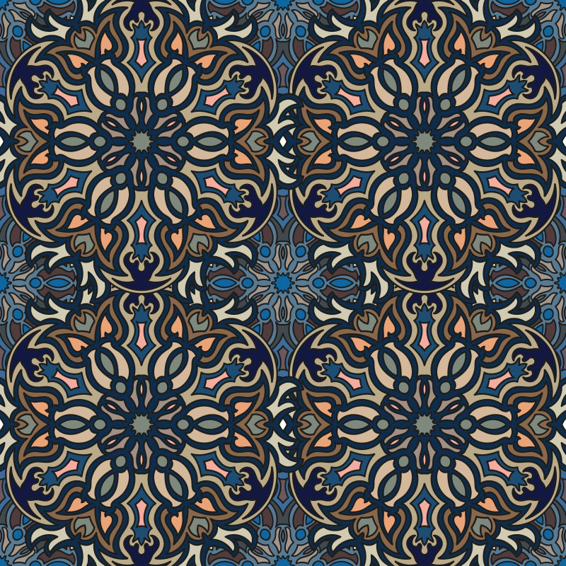 抽象矢量华丽花卉纹样装饰设计背景