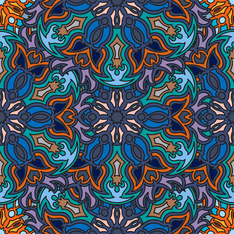 抽象矢量花卉纹样设计背景