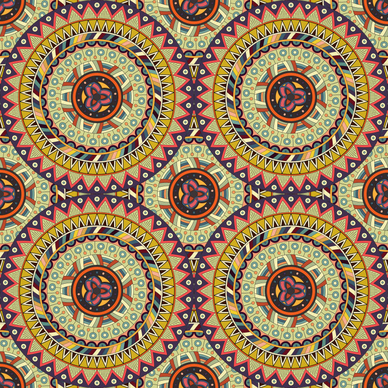 矢量花卉元素装饰设计无缝背景