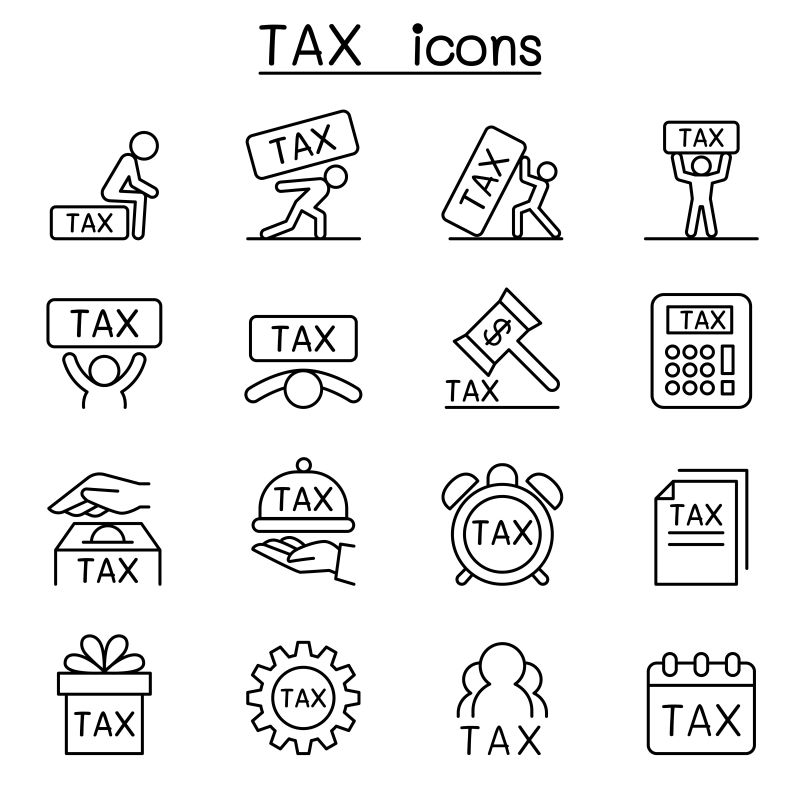 矢量税务图标