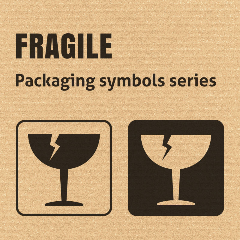 Symbol packages. Fragile icon Packaging.