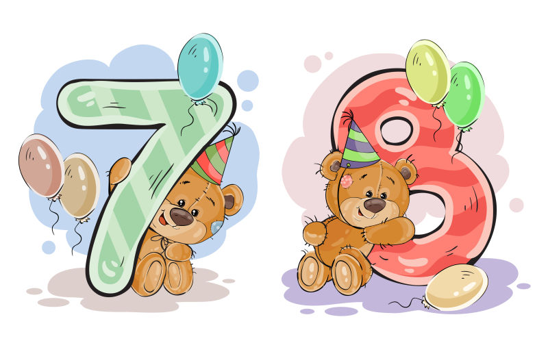 矢量泰迪熊数字设计