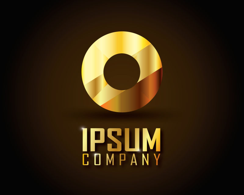 矢量的金色圆环标志