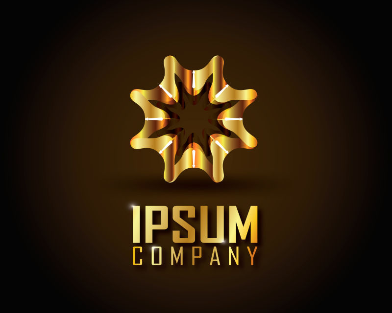 矢量的抽象多边形标志设计