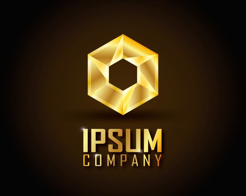 抽象多边形标志矢量设计