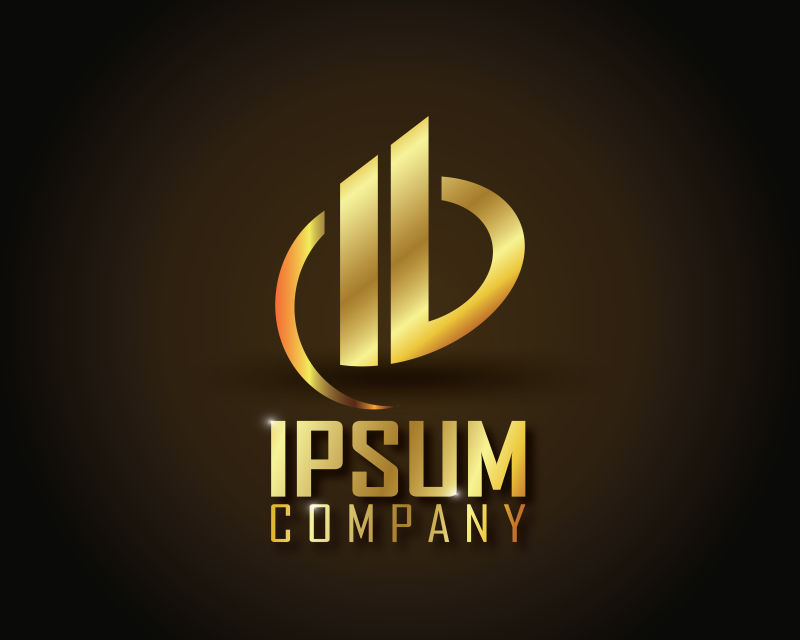 创意矢量金色金融标志设计