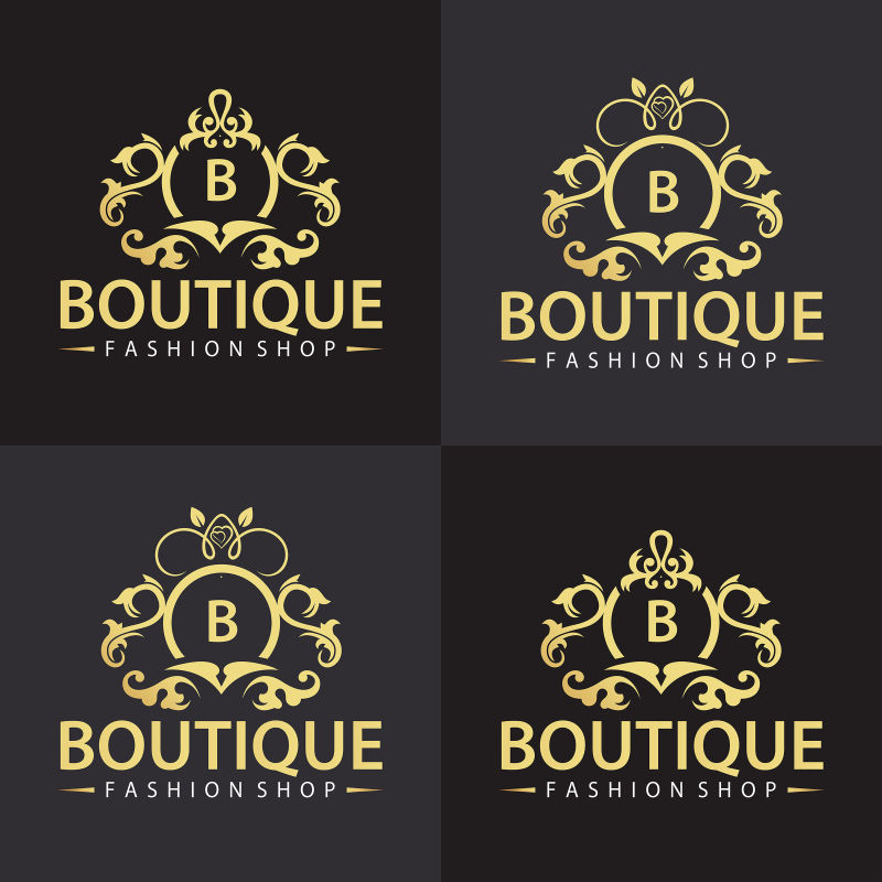 抽象矢量字母b的标志设计