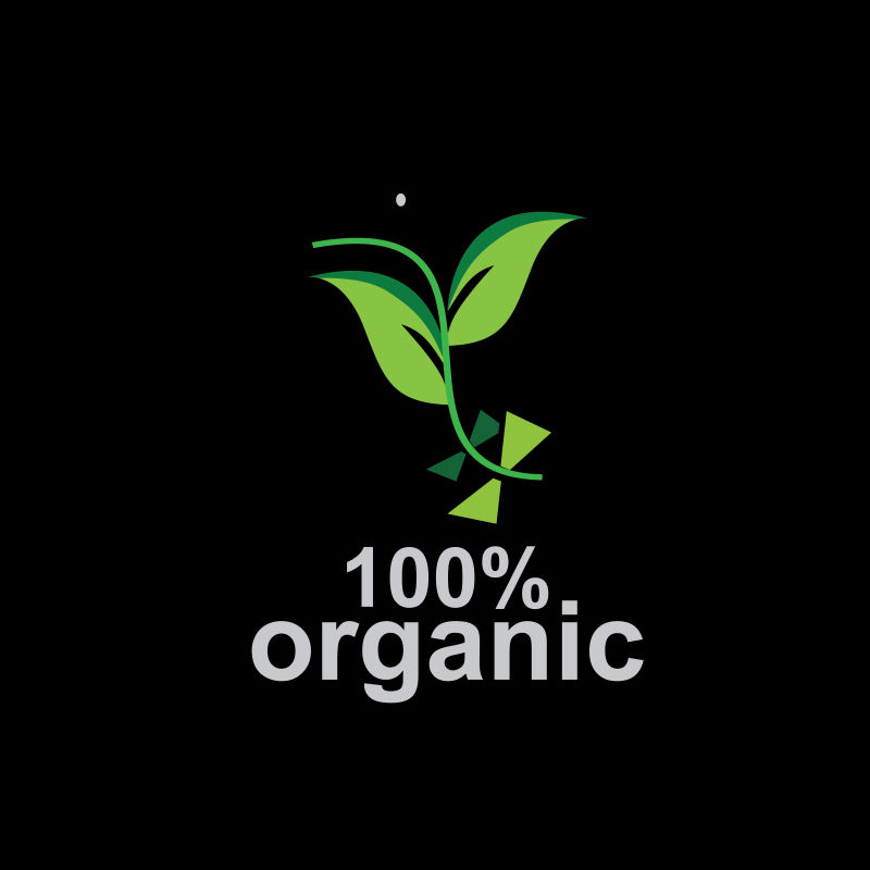 矢量的创意绿色植物标志