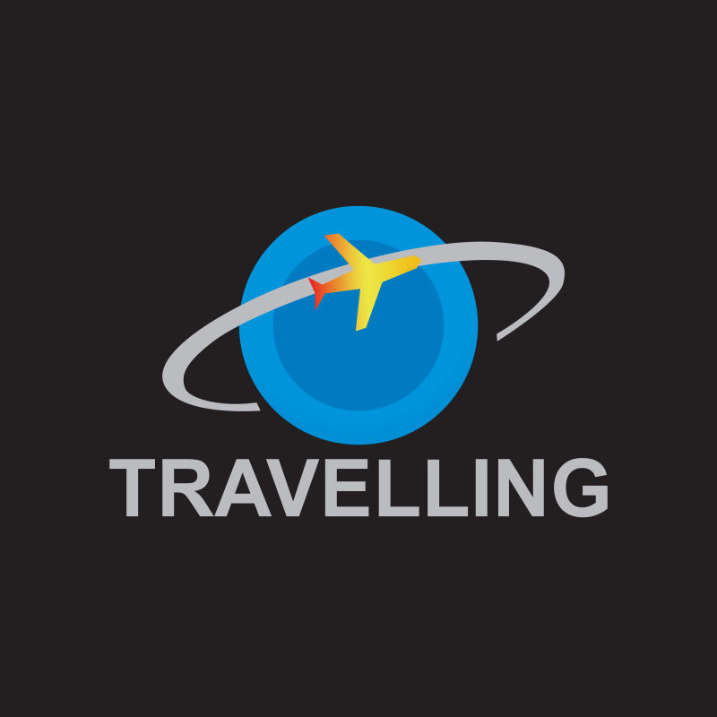 标志设计星球旅行矢量