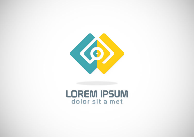 抽象矢量形状标志设计