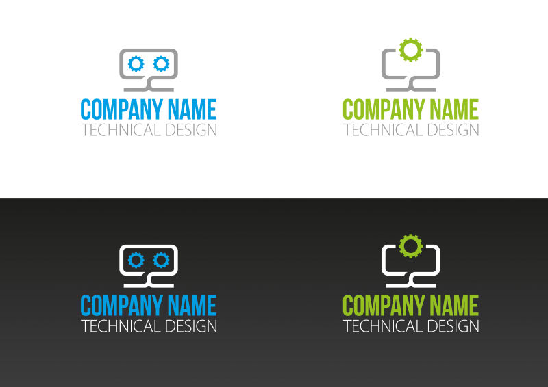 抽象矢量现代技术标志