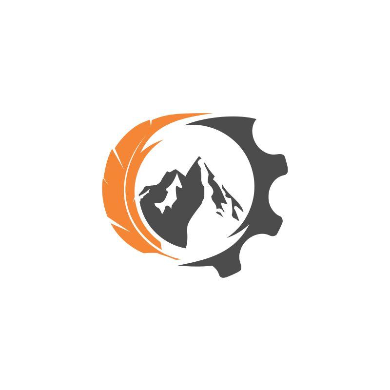 矢量山地标志设计