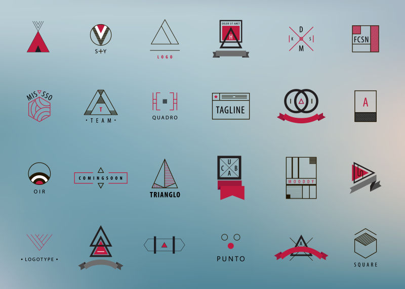 抽象矢量现代极简的图标设计