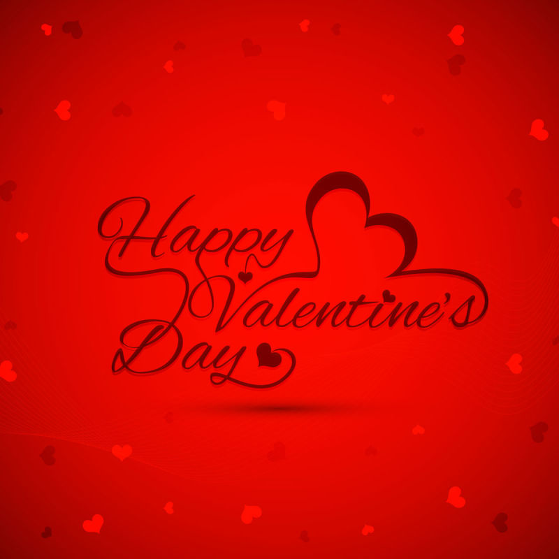 矢量的情人节艺术文字背景