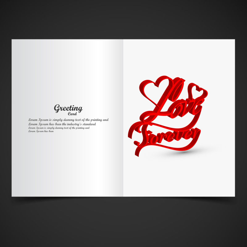 矢量情人节的贺卡创意设计