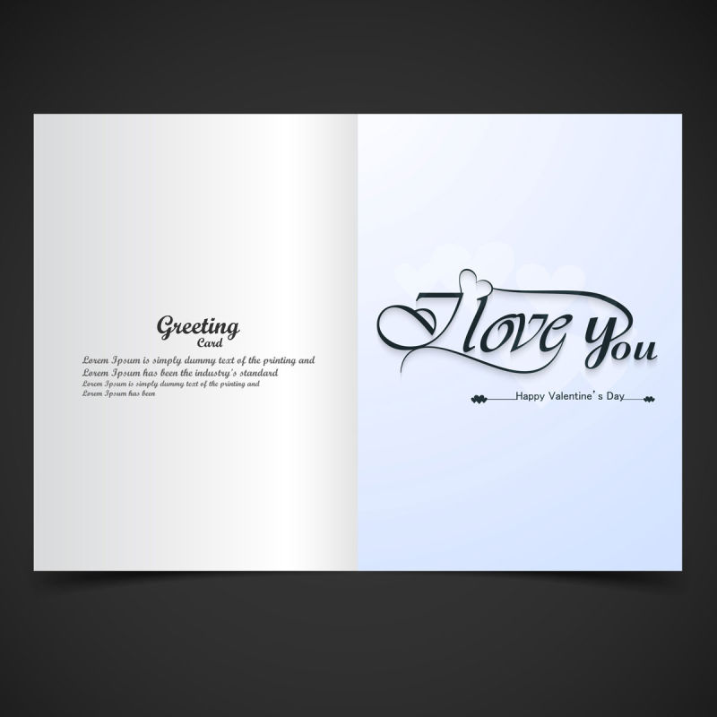 矢量创意情人节贺卡设计