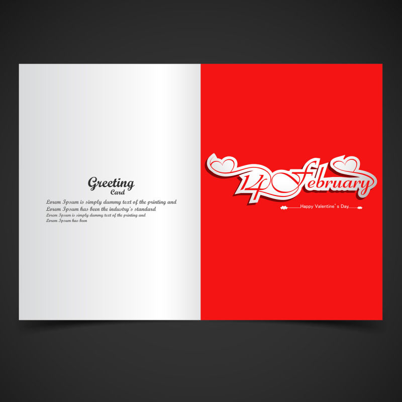 矢量排版好的情人节贺卡