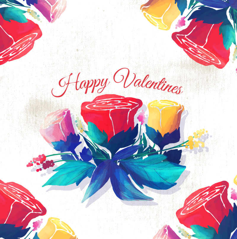 抽象矢量情人节快乐的设计背景