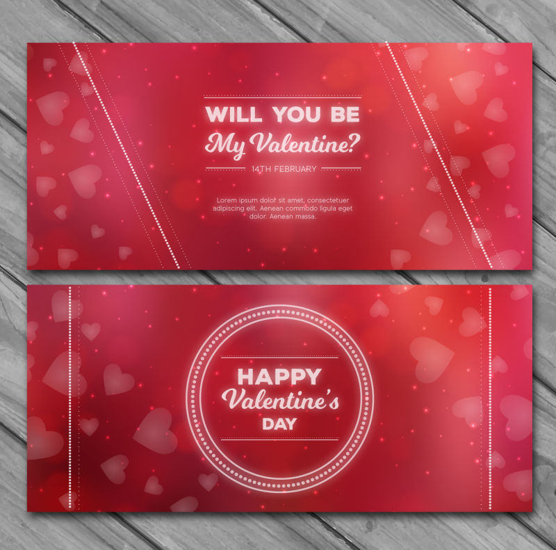 浪漫情人节主题矢量背景