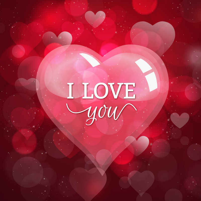 抽象矢量浪漫情人节的背景设计