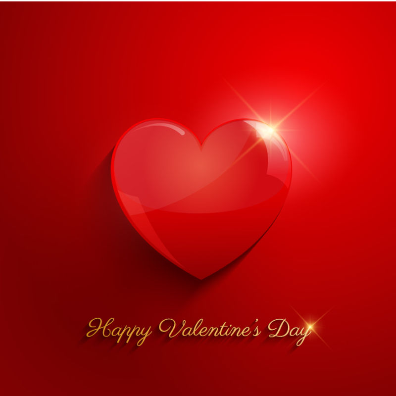 红色的心形图案背景矢量设计