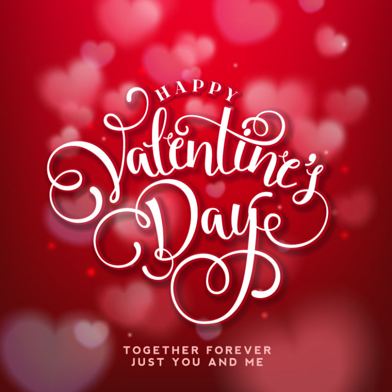 矢量爱心元素的情人节背景