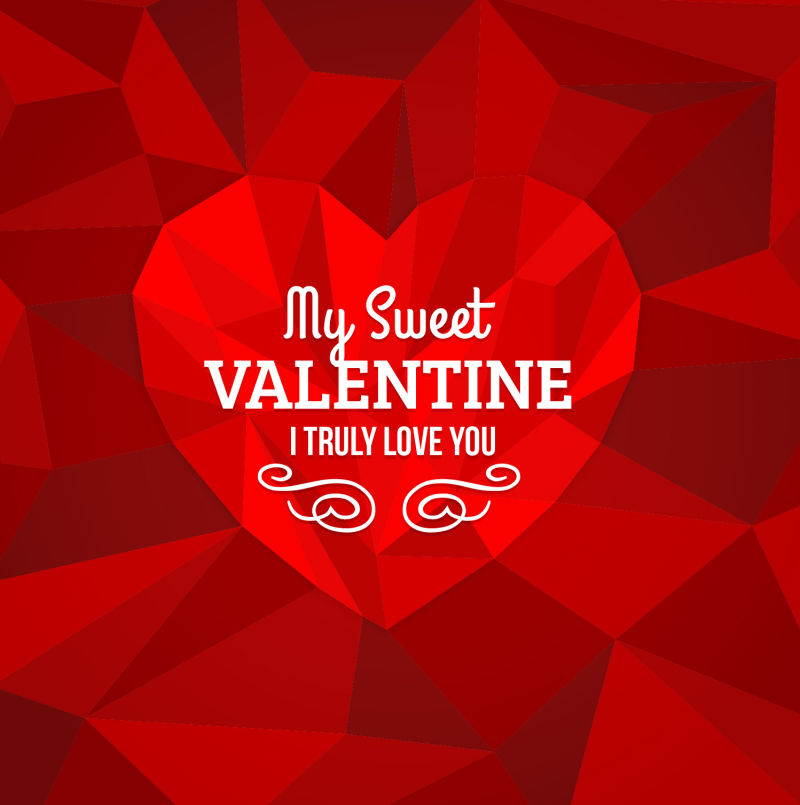 抽象矢量情人节主题的平面背景设计