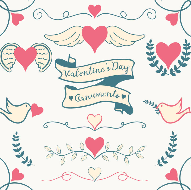 情人节的装饰矢量设计