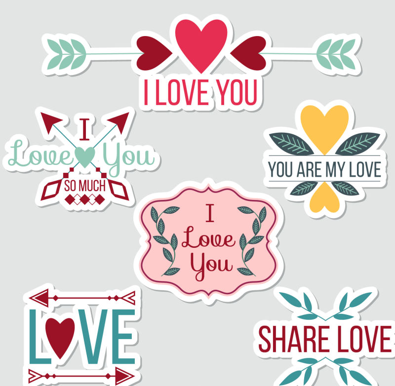 创意矢量情人节主题的设计元素