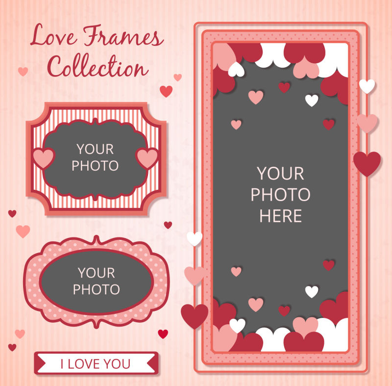 抽象矢量现代情人节主题的背景卡片