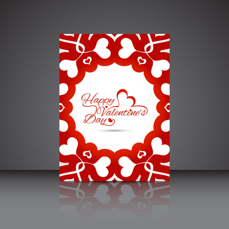 矢量的情人节卡片创意设计