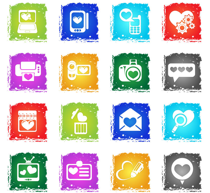 矢量情人节图标创意设计