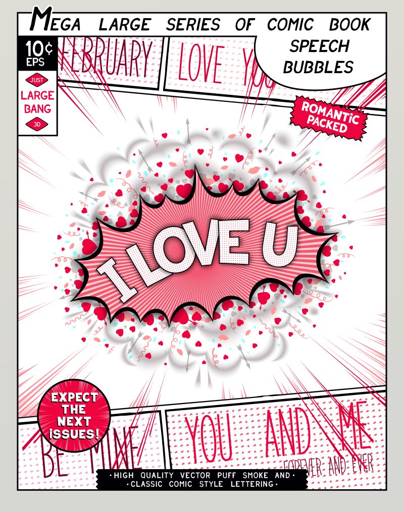 抽象矢量现代爱情主题的时尚插图设计