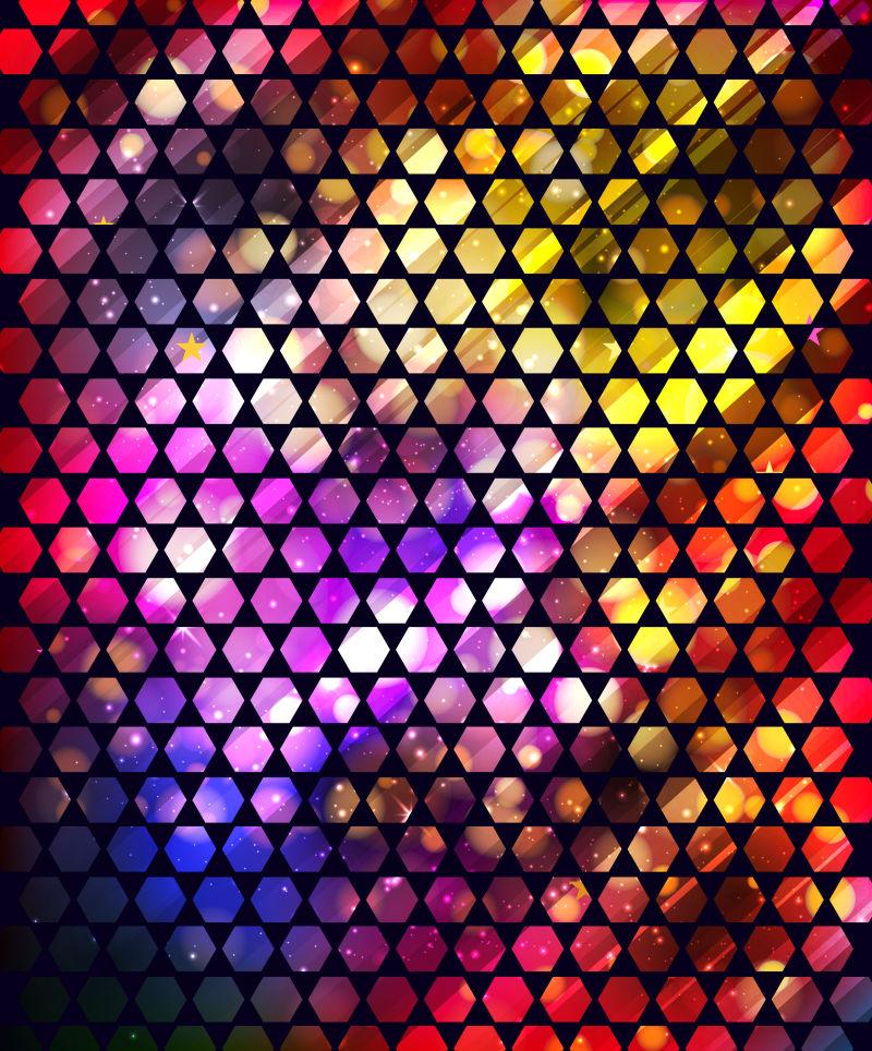 矢量美丽抽象几何图形镶嵌背景