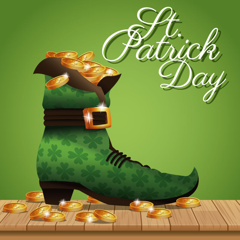 矢量绿色的圣帕特里克节