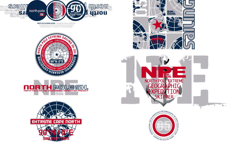 抽象矢量红蓝色经典印刷标签设计