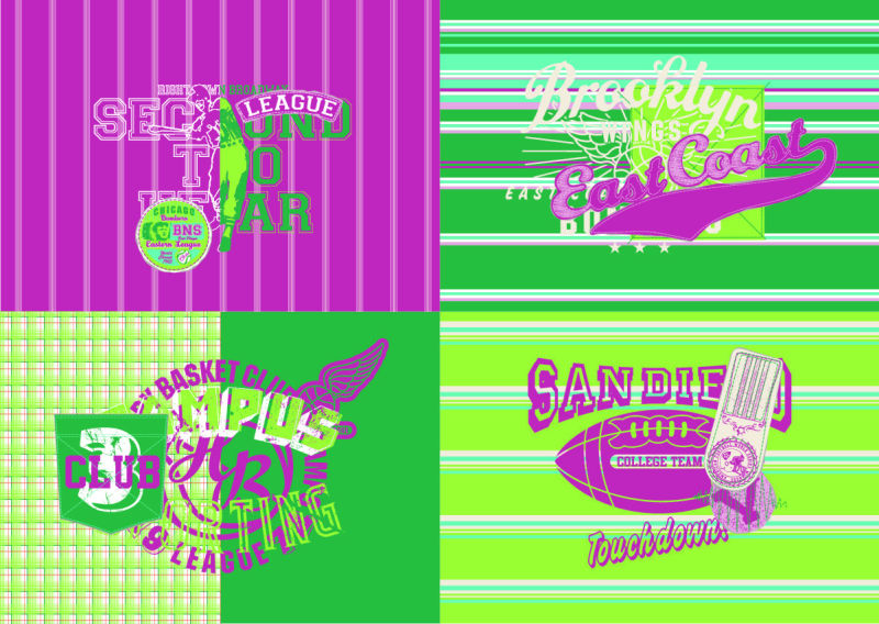 抽象矢量彩色印刷图案设计元素