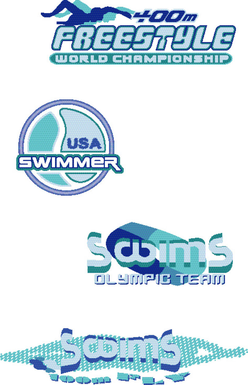 抽象矢量现代蓝色商业印刷标志设计