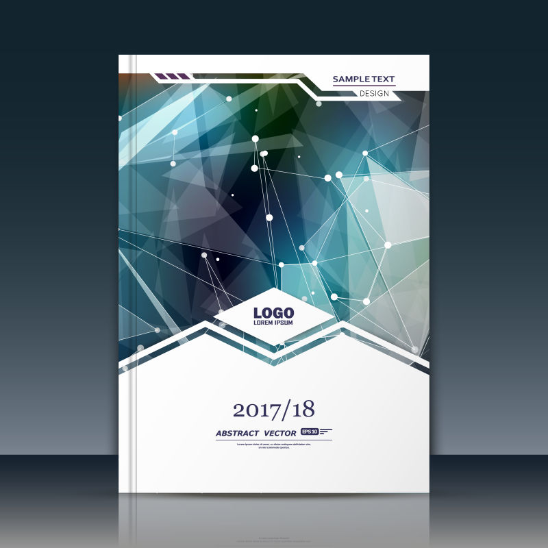 矢量抽象作文小册子设计