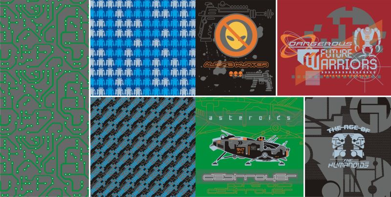 抽象矢量现代图形印刷设计插图