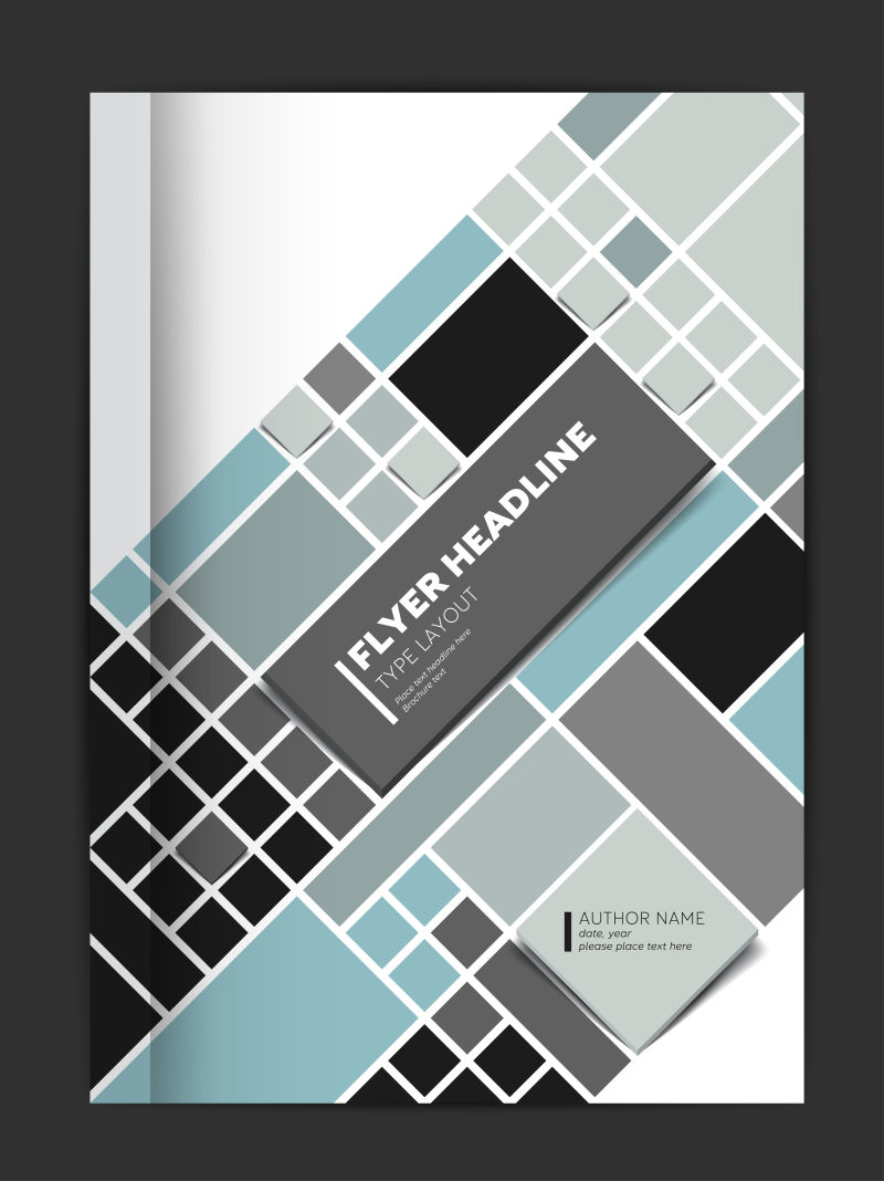 创意矢量彩色几何元素的宣传手册设计