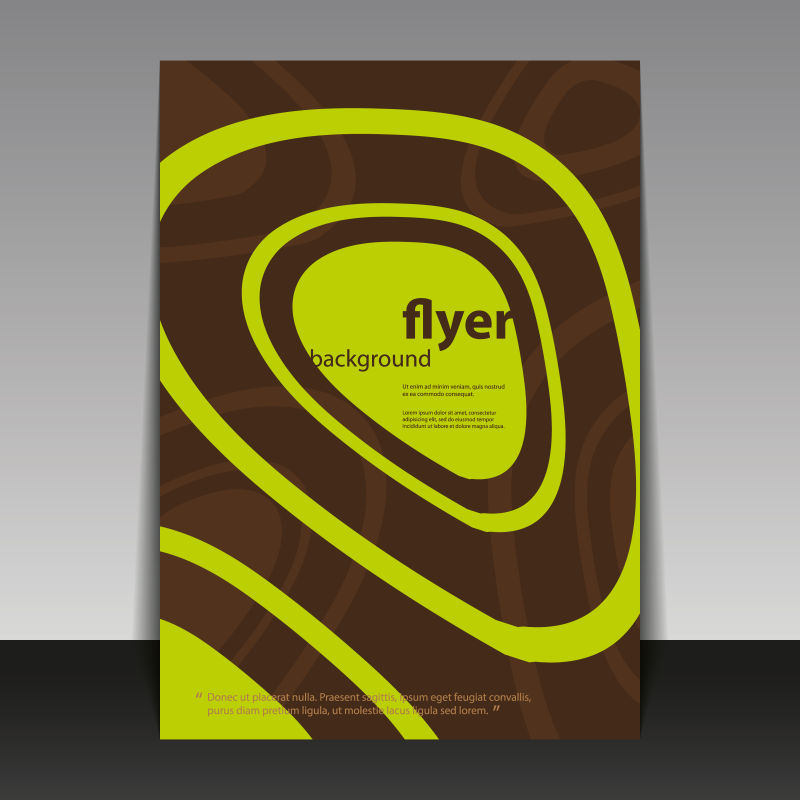 抽象矢量绿色圆形装饰的宣传册设计 