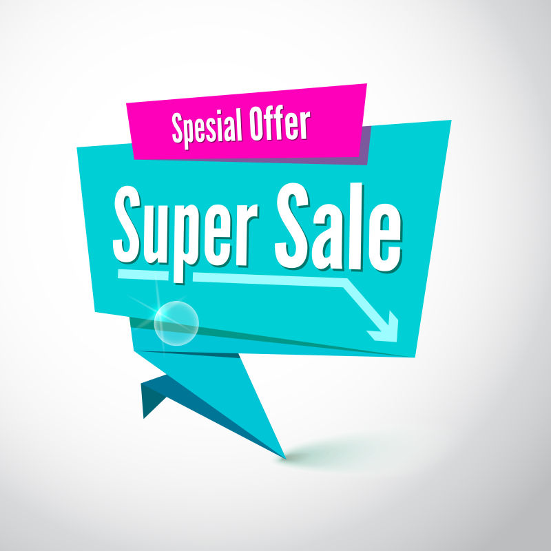 矢量超级折扣销售概念海报设计