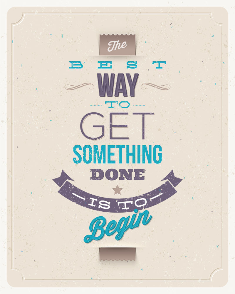 抽象矢量现代开始是做事的最好方式概念插图