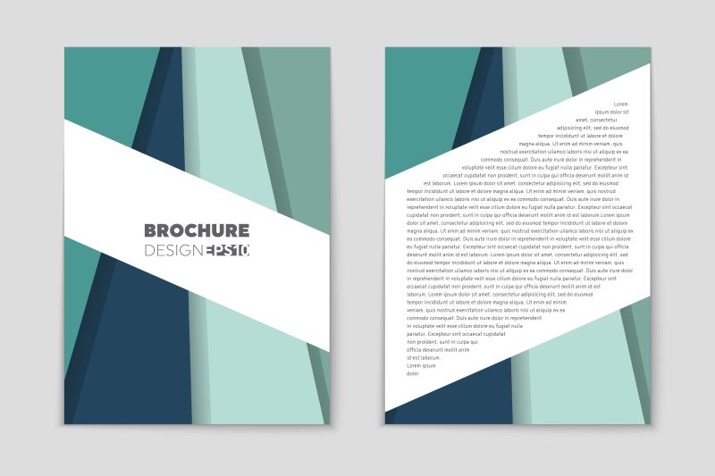 抽象条纹图案宣传册矢量设计