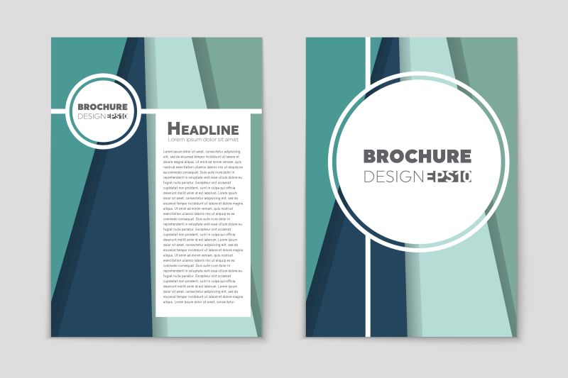 抽象的几何图案宣传手册矢量设计