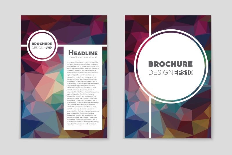 矢量的抽象彩色几何图案宣传册